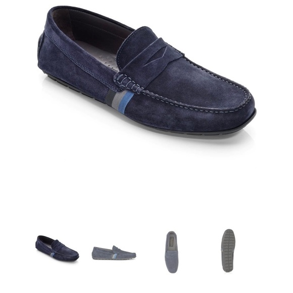 To Boot New York Adam Derrick Men’s Ocean Drive Suede Navy Blue Loafers - Picture 9 of 9